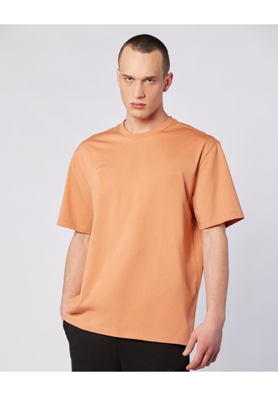 Kappa Logo Adam Erkek Camel Oversize Tişört