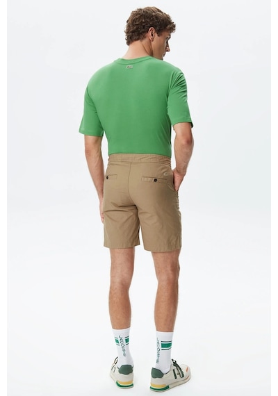 Lacoste Men's Regular Fit Cotton Bermuda Shorts Grey Erkek Pamuklu Bermuda Şort Haki Bej