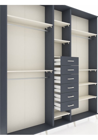 Arges Dolap 10 Raflı 6 Çekmeceli 3 Askılı 220x30x243 Antrasit-aytaşı/antrasit Aytası/antrasıt Arges Dolap 10 Raflı 6 Çekmeceli 3 Askılı 220x30x243 Antrasit-aytaşı/antrasit Aytası/antrasıt