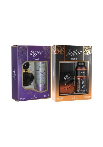 Parfüm Seti, Kadın Pearl 60ml + Deodorant, Erkek Hero 90ml + Deodorant, Karma Set