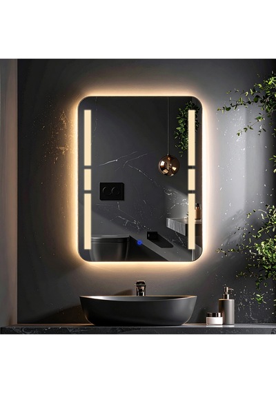 Drayno Günışığı Lazer Kumlamalı Lavabo & Banyo Aynası Dokunmatik Sensörlü 70 X 45