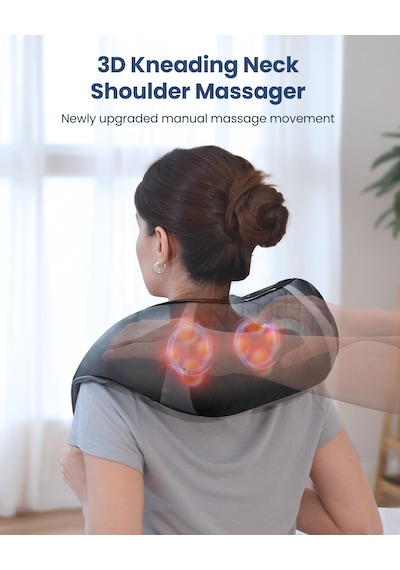 Comfıer Isıtmalı Kablosuz Boyun Masaj Aleti, Boyun Ve Omuzlar İçin Shiatsu Masajı, 3 Yoğunluk Seviyesine Sahip 3d Masaj Yastığı, Şarj Edilebilir, Kadınlar Ve Erkekler İçin Hediye, Siyah Comfıer Isıtmalı Kablosuz Boyun Masaj Aleti, Boyun Ve Omuzlar İçin Shiatsu Masajı, 3 Yoğunluk Seviyesine Sahip 3d Masaj Yastığı, Şarj Edilebilir, Kadınlar Ve Erkekler İçin Hediye, Siyah