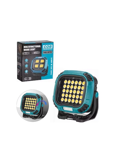 Powermaster Mx-w893 4000k 7000k Kırmızı 30 Cob Ledli Çok Fonksiyonlu Çalışma Lambası
