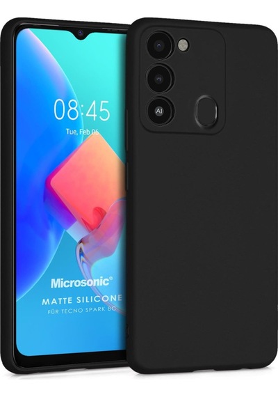 Microsonic Matte Silicone Tecno Spark 8C Kilif Siyah 557081610