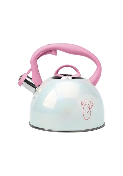Paslanmaz Çelik Çaydanlık , 2 L, Cool-touch Saplı, Düdüklü, Pembe Kırmızı