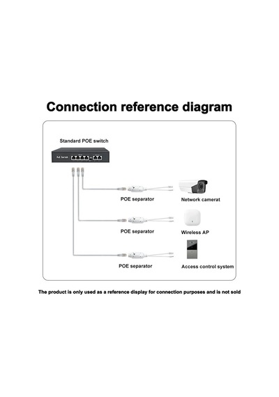 48v To 12v Pasif Rj45 Poe Seperatör Splıtter Dış Mekan Su Geçirmez Ip Kamera Enjektör Seperatör