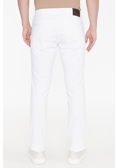 Ac&co Erkek Beyaz 360 Derece Her Yöne Esneyen Rahat Slim Fit Pantolon