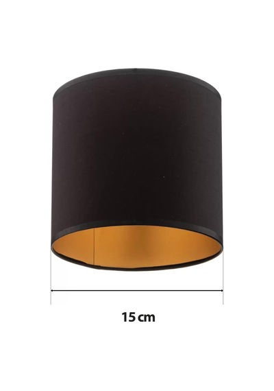 Levaillant Siyah Abajur Şapka & Başlık - İçi Gold Kaplama, 15 Cm Çap, 18 Cm Yükseklik - Özel Üretim & Kusursuz İşçilik