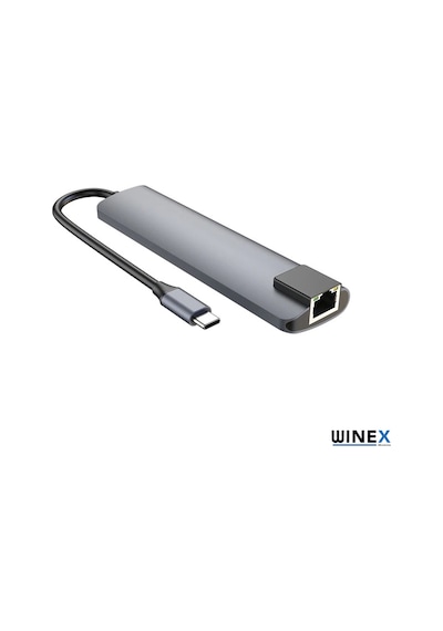 Winex 7in1 USB Type-C Hub Port Adaptör HDMI USB Ethernet PD Giriş