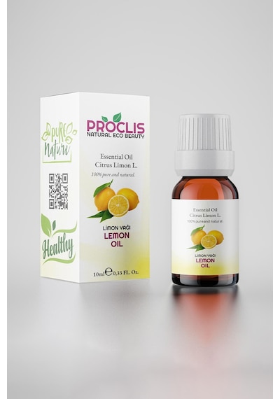Proclis Limon Yağı, %100 Doğal Bitkisel Uçucu Yağ, Lemon Oil, Citrus Limon L. 10 Ml