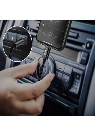 Tonex AX-02 Lightning to 3.5mm Audio AUX Ses Kablosu Siyah