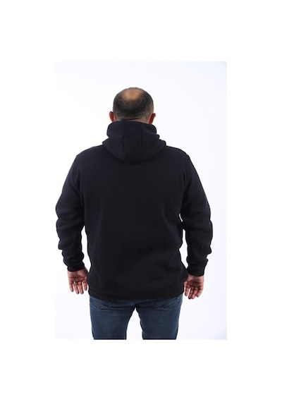 Starbattal Büyük Beden Erkek Basic Sweat Kapüşonlu 11700-45 Siyah
