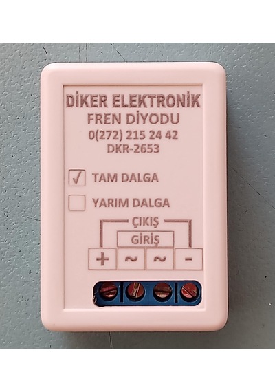 Diker Dkr-2653 Motor Fren Doğrultucu Tam Dalga-Motor Frenleme Diyodufren Diyodu
