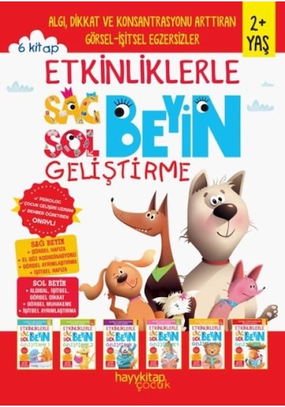 Etkinliklerle Sağ Beyin Sol Beyin Geliştirme 2+ Yaş 6 Lı Set - Ezjı-885150