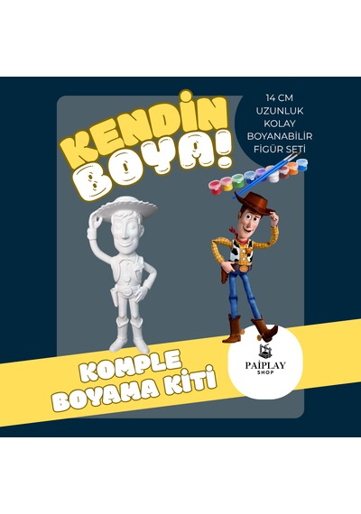 Oyuncak Hikayesi Toy Story Kovboy Woody - Boyama Seti Ve Woody Figürü