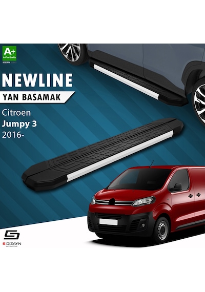 S-dizayn Citroen Jumpy 3 Kısa Şase Newline Aluminyum Yan Basamak 213 Cm 2016 Üzeri A+ Kalite