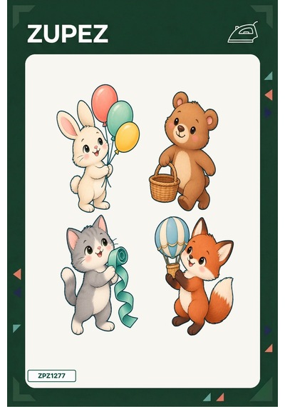 Minik Balon Sepeti 19x25 Cm Ütüyle Uygulanan Baskı Zpz1277 - 928156694