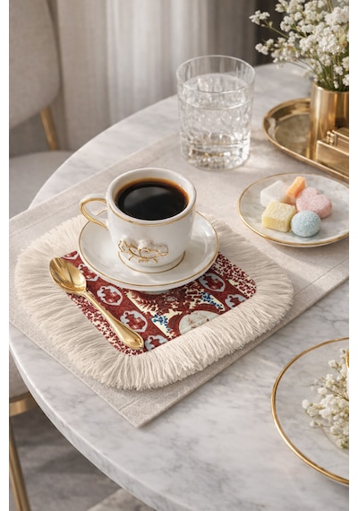 Zarif Saray At Motifli Saçaklı Sunum Peçetesi - Klasik Avangard Kırmızı Krem Bardak Altlığı Mendil Soft Fırtına Kireçtaşı Zarif Saray At Motifli Saçaklı Sunum Peçetesi - Klasik Avangard Kırmızı Krem Bardak Altlığı Mendil Soft Fırtına Kireçtaşı