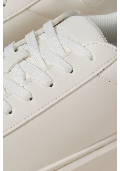 Jack & Jones Jfwaspıre Erkek Günlük Sneaker Ayakkabı Pu Deri, Cupsole Taban Noos Beyaz