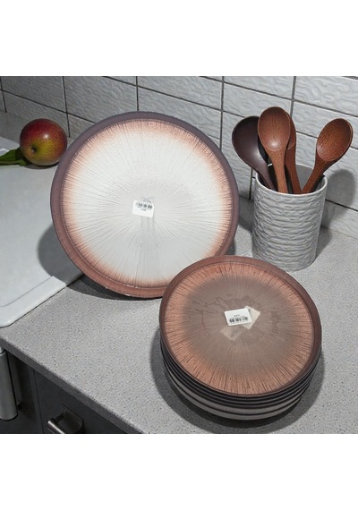 Sudedi Home Sudedi Dik Kenar Transparan Cam Pasta Tabağı Çok Renkli