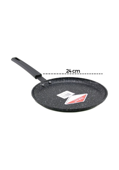 24 Cm Döküm Krep Tava Siyah