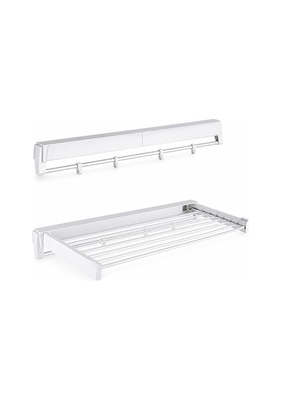 Sunup Sn-37717 Katlanabilir Çamaşır Askılığı Duvara Monte Gizli Balkon Akordeon Kurutma Beyaz Diğer