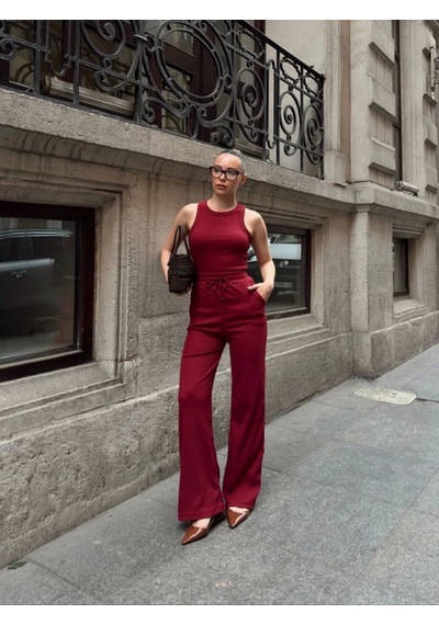 Byb Moda Tasarım Atletli Kaşkorse Takım S3986 Bordo