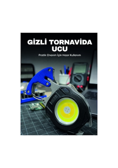 Sb Typec Şarjlı Cob Led Çok Amaçlı Acil Durum Feneri Kamp Araç Ve Günlük Kullanım Tek Renk