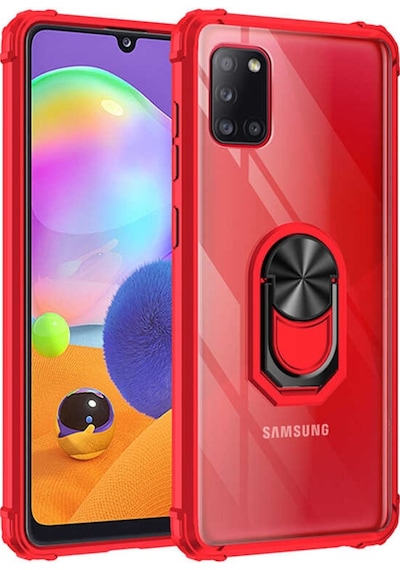Samsung Galaxy Uyumlu A31 Kilif Seffaf Sararmaz Yüzüklü Mola Kapak 434928051