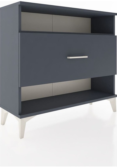 Arges Şifonyer Tek Raflı Tek Çekmeceli 88x30x80 Antrasit-antr... Antrasit