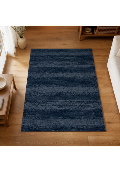 Kartela Halı Aria Halı Kaymaz Taban Makinede Yıkanabilir Halı Lacivert - 60 X 90 Cm