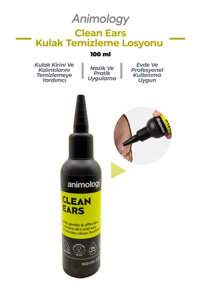 Animology Clean Ears Köpekler İçin Kulak Kiri Temizleyici Bakım Losyonu 100 Ml