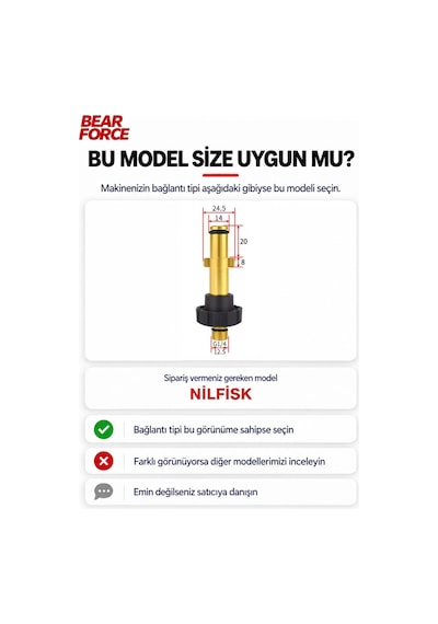 Robeve Bear Force Foam Lance Köpük Yapıcı Aparat 1l Köpük Aparatı Basınçlı Yıkama Makineleri Için Köpük Aparatı Çift Nozzle İle Birlikte Foam Canon Nilfisk Uyumlu