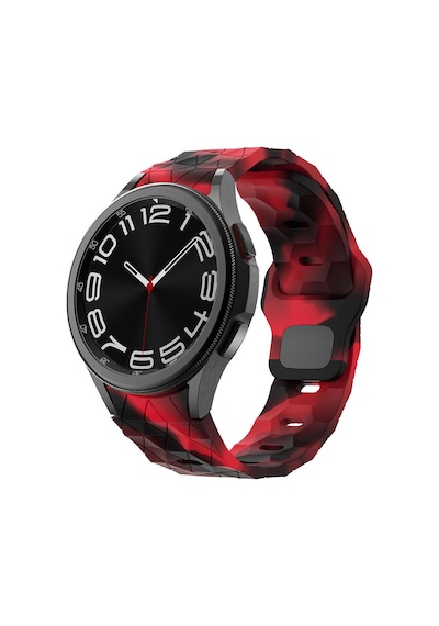 Galaxy Uyumlu Waych 5 44mm Krd-116 20mm Futbol Desenli Spor Tasarımlı Silikon Kordon