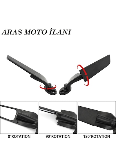 Motosiklet Kanat Dikiz Aynaları Ayarlanabilir R25 -cbr 250-125-60