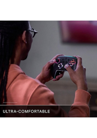 Switch 2 Kablosuz Oyun Kolu Lisanslı Lumectra Enhanced Siyah Powera