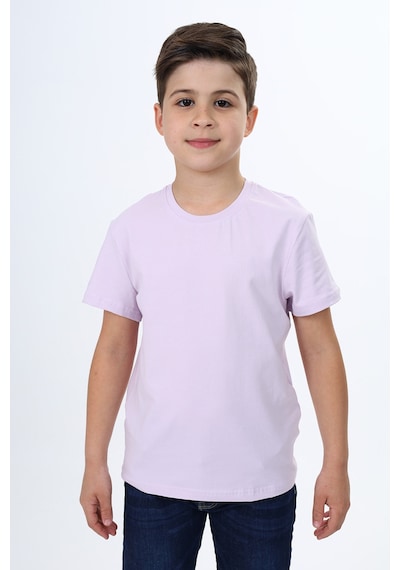 Toontoy Kids Toontoy Erkek Çocuk Kolu Baskılı Tişört Açık Lila