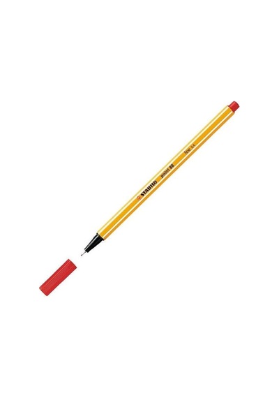 Keçe Uçlu Ince Kalem 88 Point 0.4 Mm Kırmızı 88/40 - 10'lu Paket
