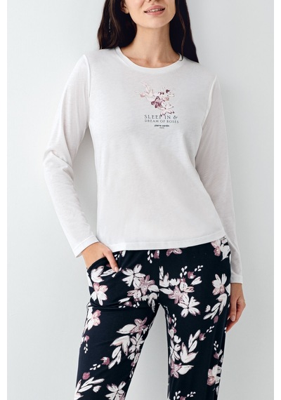 Pierre Cardin Kadın Beyaz Pijama Takımı Pc9106-s-v1 Beyaz