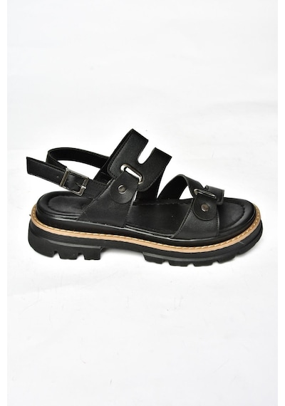 Fox Shoes S996075509 Siyah Kadın Sandalet Siyah