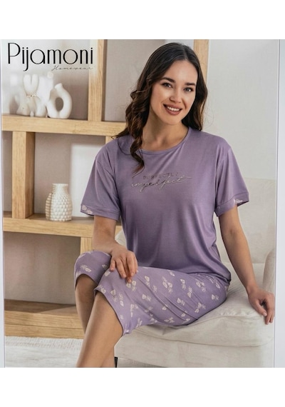 Miressa Kapri Pijama Takımı Açık Lila