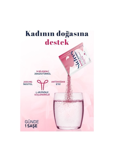 Sidrex Repro Women's Once Daily Inositol İçeren Takviye Edici Gıda 30 Saşe