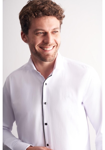 İmza Beyaz Uzun Kol Ata Yaka Düz Pamuklu Slim Fit Gömlek 1004255215 Beyaz İmza Beyaz Uzun Kol Ata Yaka Düz Pamuklu Slim Fit Gömlek 1004255215 Beyaz