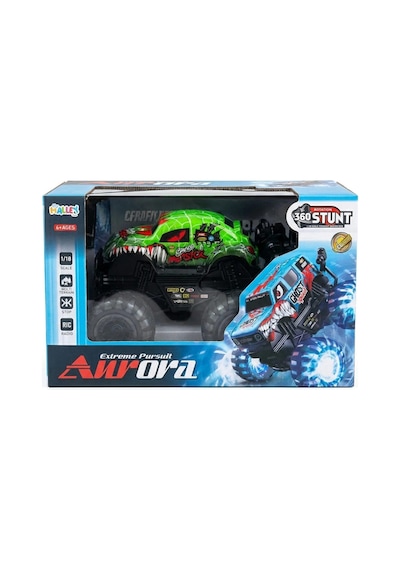 1:18 Uzaktan Kumandalı Canavar Kamyon 4x4 Işıklı Off-road Araba - Full Fonksiyon 2.4 Ghz Çok Renkli