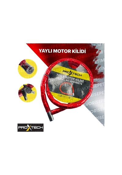 Profesyonel 150 Cm Motosiklet Kilidi Bisiklet Kilidi Yaylı Motor Kilidi