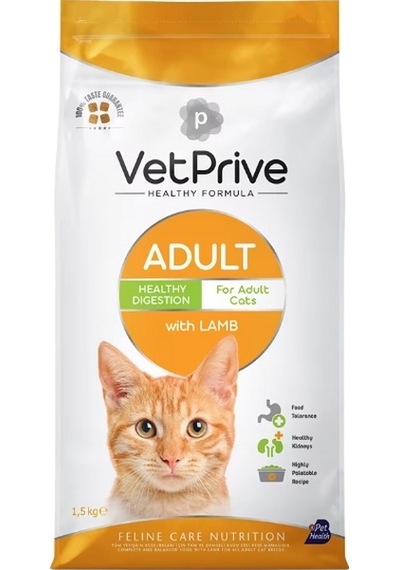 Vet Prive Kuzu Etli Yetişkin Kedi Maması 1.5 Kg