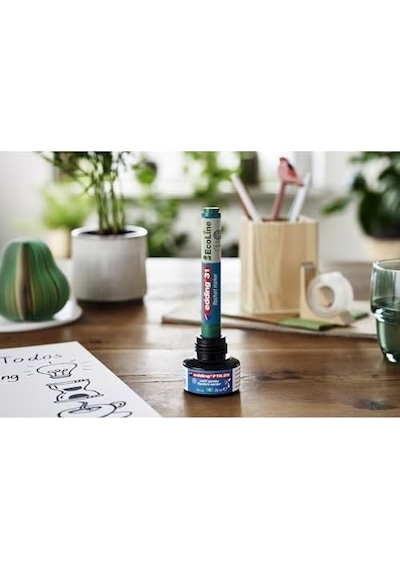 Edding Flipchartmarker 31 Ecoline, Yeniden Doldurulabilir, 1,5 3 Mm, Siyah