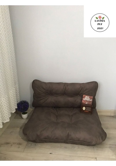 Petek Önü Palet Yer Minderi Ikili Takım Kahverengi Kahverengi