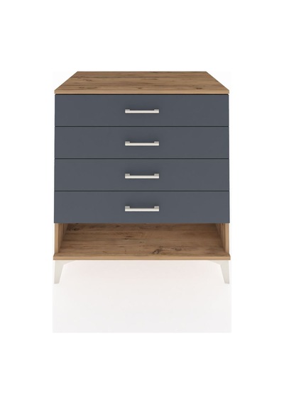 Kronos Şifonyer 4 Çekmeceli 88x59x96 Çam-antrasit Atlas Çam