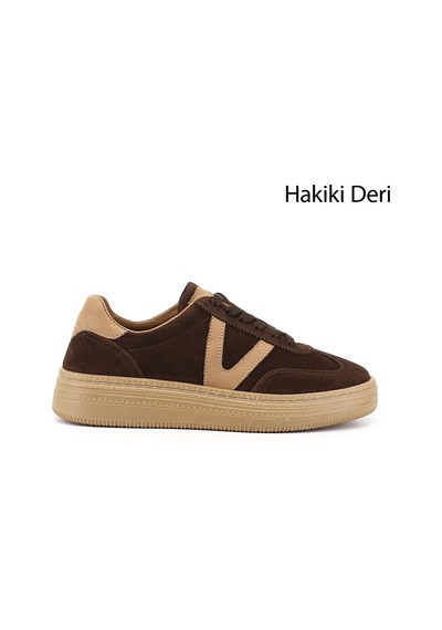Gönderi(R) Gönderi R Kadın Kahve Süet Bağcıklı Hakiki Deri Sneaker Dyza85245736